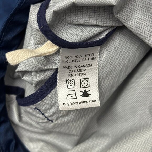 Reigning Champ Packable Printed Men's Blue Windbreaker Jacket - Size Medium - Picture 8 of 8